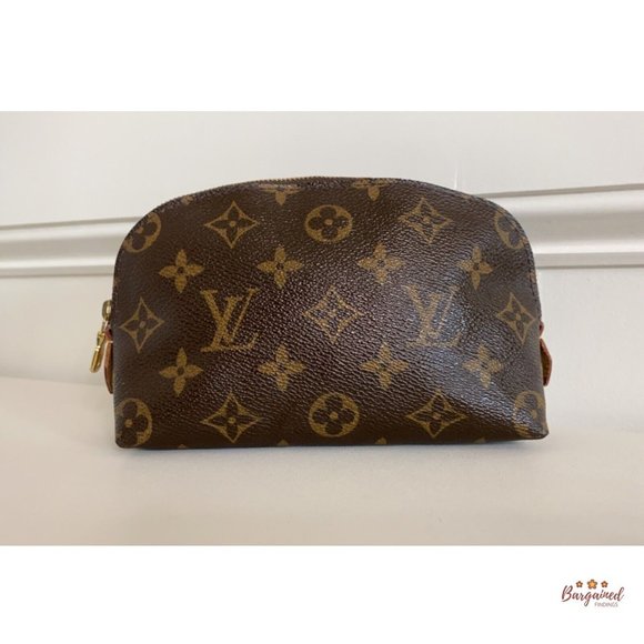 Authentic Louis Vuitton Brown Monogram Coated Canvas Cosmetic Pouch M47515 - Picture 4 of 13